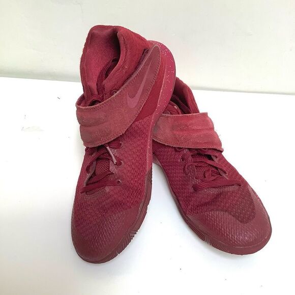 Size 7Y Nike Kyrie 2 826673-600 Maroon Knit Mid Suede Strap - Picture 6 of 9